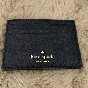 - BNWT KATE SPADE CARD HOLDER shimmery black